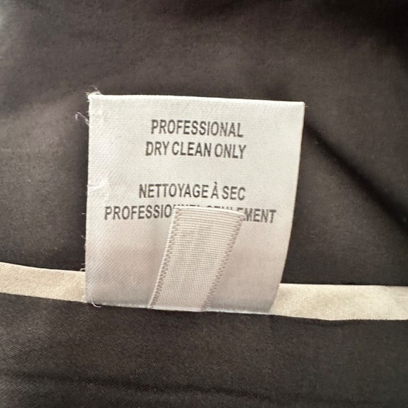 Calvin Klein | Wool Blend Belted Coat | Black | Size 6 - Picture 6 of 7